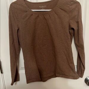 Talbots Brown Long Sleeve Top